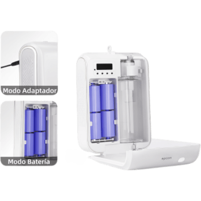 EPCOM - Difusor de Aromas Comercial / 500 ml / Cobertura 100 m² (1076 ft²) / Atomización Sin Agua / Control por App / Batería o Adaptador DC