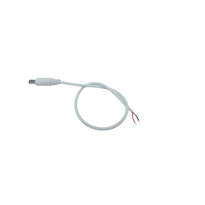 EPCOM POWERLINE - Cable con Conector Macho (Pigtail) | Forro Blanco |  Alimentación para Vcc con Puntas Libres | Polarizado | Largo 22 cm (8.66 Pulgadas) / Calibre 22AWG.