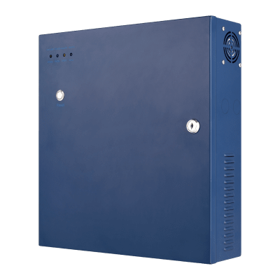 EPCOM POWERLINE - Fuente de poder profesional PoE (Power over Ethernet) de 8 puertos con capacidad total de 360W, diseñada específicamente para sistemas de videovigilancia CCTV y control de acceso.