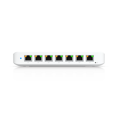UBIQUITI - USW Ultra 60W Switch de 8 Puertos GbE (7 Puertos PoE+ y 1 Puerto Entrada PoE++) con Opciones de Montaje Versátiles
