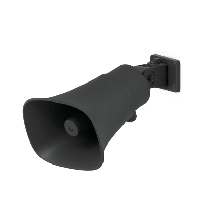 UBIQUITI - UniFi Protect AI Horn Speaker, Altavoz IP 120 dB, PoE+, Alerta AI Avanzada, Montaje Pared, Esquina y Poste, IP66, Color Negro