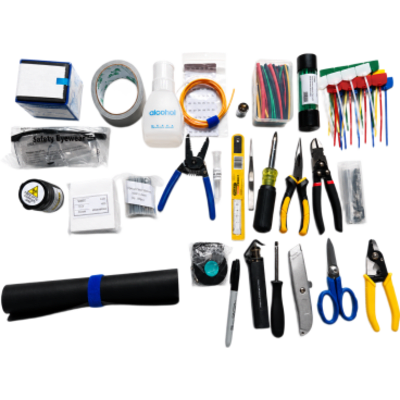 LINKEDPRO BY EPCOM - Kit de Terminación de Fibra Óptica / 28 Herramientas y Accesorios / Estuche Portátil Rugerizado / Preparación, Empalme y Limpieza