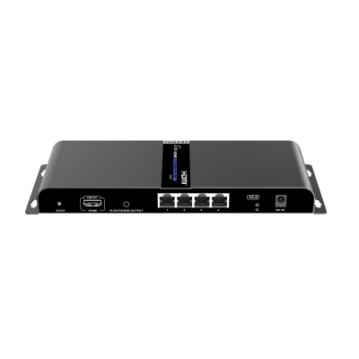 EPCOM TITANIUM - Kit Divisor y Extensor HDMI (Extender Splitter) | Divide 1 Fuente HDMI a 4 Pantallas | Extiende la señal HDMI hasta 120 m | Resolución 4Kx2K @ 60 Hz | Cat 6/6a | Uso 24/7 | Longitud del cable autoajustable