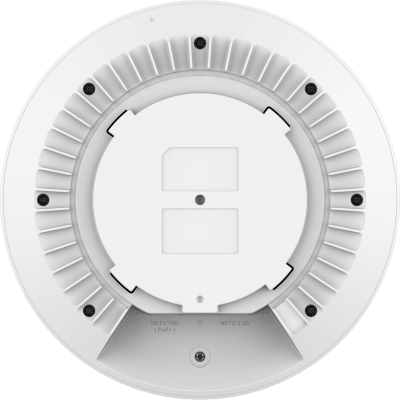 GRANDSTREAM - Punto de Acceso Wi-Fi 7 Empresarial BE21000 / Throughput 21 Gbps Inalámbrico / MU-MIMO 4x4:4 (5GHz y 6GHz) / 768 Clientes Simultáneos / Puerto 10G PoE++ y 2.5G / MLO - 4096 QAM - Multi-RU / Gestión Integrada 50 APs / BLE 5.3 / Cobertu