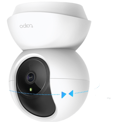 TP-LINK - Cámara de Seguridad Wi-Fi Pan/Tilt, 2K Definition, Visión Nocturna 30 pies, 360° Horizontal, 114° Vertical, Detección de Movimiento, Audio Bidireccional, Alarma Sonora/Lumínica, MicroSD 256GB, Modo Privacidad