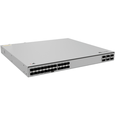 HUAWEI - Switch 10GE Core / 24 Puertos 10GE SFP+ / 6 Puertos 100GE QSFP28 / Switching 1680 Gbps / Forwarding 1250 Mpps / iStack / Gestión Cloud / SME