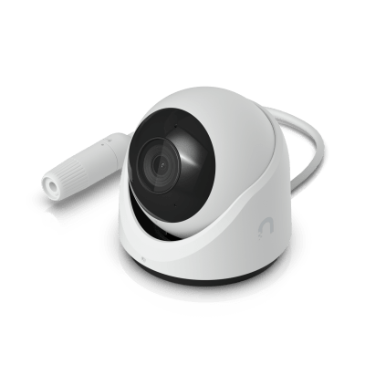 UBIQUITI - Cámara de Seguridad Turret Color Blanco / Alimentación PoE/ Resistente a Manipulaciones IK04/ Sensor de Imagen 1/1.8" 8MP/ Ajuste Manual 3 Ejes