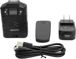 EPCOM - Body Camera para Seguridad / Hasta 48Megapixeles / Video HD 4 Megapixel / Descarga de Video Automática / GPS Interconstruido / Pantalla LCD