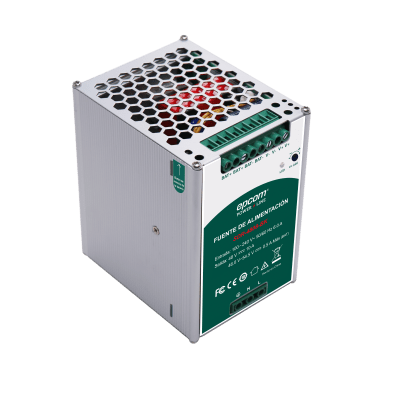 EPCOM POWERLINE - Fuente de Alimentación Industrial | Tipo DIN Riel | 48 VCC | 10 A | Capacidad de baterías de respaldo