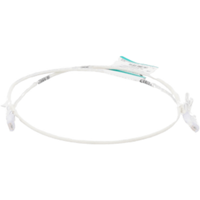PANDUIT - Cable de Parcheo TX6, UTP Cat6, Diámetro Reducido (28AWG), Color Blanco Mate, 2 ft.