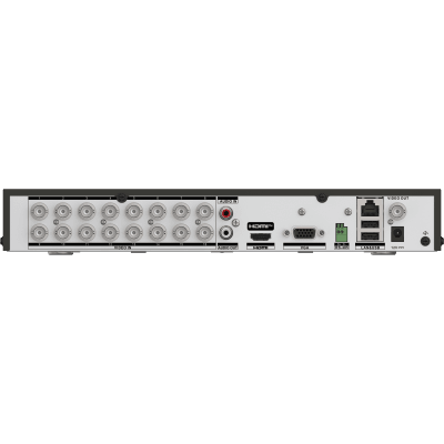 HIKVISION - DVR 16 Canales TURBOHD + 8 Canales IP / 5 Megapixel Lite - 3K Lite / Audio de Dos Vías por Coaxitron / Reconocimiento Facial / ACUSENSE (Evita falsas alarmas) / 1 Bahía de Disco Duro / Salida de Video en Full HD
