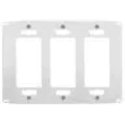 HUBBELL - Tapa para Caja de 3 Espacios/ Contacto Duplex / Tornillos Ocultos / Color Blanco.