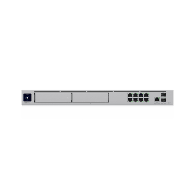UBIQUITI - UniFi Dream Machine Pro Max – Cloud Gateway Empresarial con Soporte para 150 Dispositivos y 2000 Clientes, 5 Gbps de Ruteo con IDS/IPS, 2 Bahías para HDD 3.5”, SSD Interno de 128 GB, Failover, Balanceo de Carga y VPN/SD-WAN