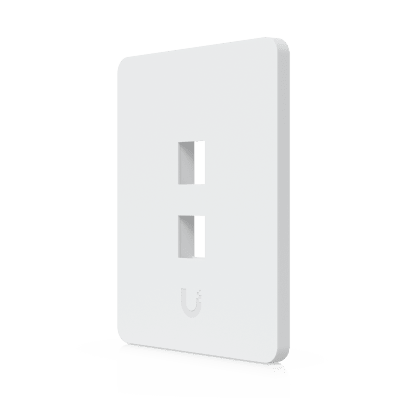 UBIQUITI - Placa de Pared Vertical Universal para Keystone de 2 Puertos con Cubierta Pintable, Acabado Personalizable, Paquete con 4 Piezas