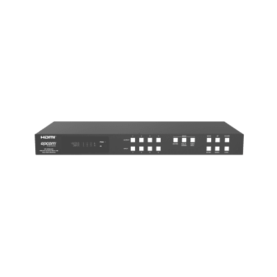 EPCOM PROAUDIO - Switch de Video Matrix 4x4 HDMI 2.0 | 18Gbps Ancho de Banda | 4K2K@60Hz Resolución | 4 Entradas 4 Salidas HDMI | Audio LPCM y Dolby Digital | Control TCP-IP y RS-232 | Conectores Phoenix para Audio | Metal Enclosure