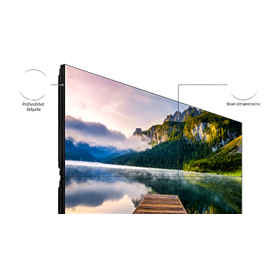 SAMSUNG ELECTRONICS - KIT de Video wall LCD 2x2 4 pantallas de 55" VM55BU para conexion daisy chain, incluye montajes de pared Peerless DS-VW765-LAND