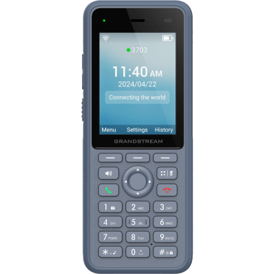 GRANDSTREAM - Teléfono IP Wi-Fi Inalámbrico WP836 / Wi-Fi 6 Doble Banda / IP69K Resistente a Exteriores / Batería 3000 mAh / 4 Conferencias / Bluetooth Integrado / USB Tipo C / Compatibilidad con Códec Opus HD