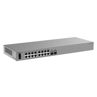 RUIJIE - Switch Capa 2 Cloud-Managed / 24 Puertos Gigabit / 2 Uplinks 2.5GE SFP / 58 Gbps / Sin Ventilador / Protección 6 kV