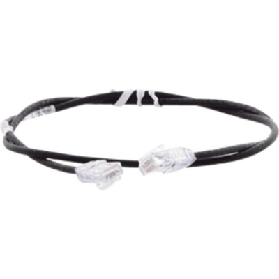 PANDUIT - Cable de Parcheo TX6, UTP Cat6, Diámetro Reducido (28AWG), Color Negro, 2 ft.