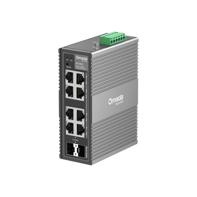 TP-LINK - Switch Industrial Omada Easy Managed / 8 Puertos Gigabit (6× RJ45 + 2× RJ45/SFP Combo) / 16 Gbps Switching / -40°C a 75°C / Protección Rayos 6kV / Gestión Cloud / Montaje DIN Rail o Pared / IP40