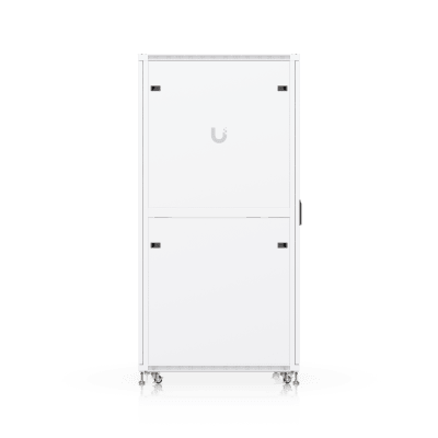 UBIQUITI - UACC Rack Cabinet 42U (600 × 1000 mm) – Gabinete de Piso Totalmente Ensamblado con Ventiladores Integrados, Paneles Removibles, Ruedas con Seguro y Puerta Frontal de Vidrio Templado