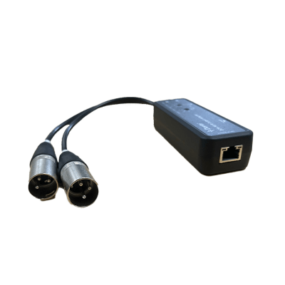 EPCOM PROAUDIO - Extensor de Audio Dante® 2CH XLR Output Adapter | Entrada Digital Dante® | Salida XLR Balanceada/No Balanceada | Latencia Configurable 1-5ms | HDMI 1.4 | HDCP 1.4 | PoE IEEE802.3af | USB-C | Transmisión 100m