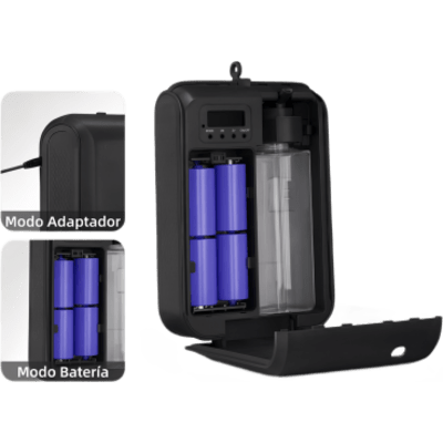 EPCOM - Difusor de Aromas Comercial / 500 ml / Cobertura 100 m² / Atomización Sin Agua / Control por App / Batería D o Adaptador DC / Color Negro