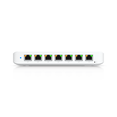 UBIQUITI - USW Ultra 210W Switch de 8 Puertos GbE (7 Puertos PoE+ y 1 Puerto Entrada PoE++) con Opciones de Montaje Versátiles