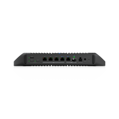 UBIQUITI - Cloud Gateway Industrial Rugerizado sin Ventilador con Puertos 10 GbE, 350W de Potencia Total para Despliegues PoE de Alta Densidad, Enrutamiento Avanzado y Almacenamiento microSD para Aplicaciones UniFi