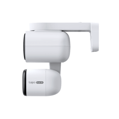 TP-LINK - Cámara de Seguridad Dual PTZ / 2 Lentes 2K+2K (3MP cada uno) / 3x Claridad Telefoto / IP65 Exterior / IA Inteligente / Seguimiento Sincronizado / Vista Dual Simultánea / Color Night Vision / Audio Bidireccional / 125.5° Gran Angular + 67