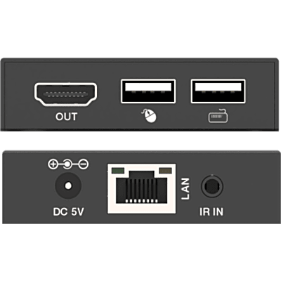 EPCOM PROAUDIO - Extensor HDMI con KVM | Sobre IP | Transmisión hasta 150m | Cat5e/6 | HDCP 1.4 | 1080p | Control IR | Compatible con Switch 1G
