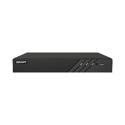 EPCOM PROFESSIONAL - DVR 4 Canales 4K TURBOHD + 4 Canales IP / 8 Megapixel (4K) / Audio Bidireccional por Coaxitron / ACUSENSE  / 1 Bahía de Disco Duro / Salida de Video en Full HD / H.265+