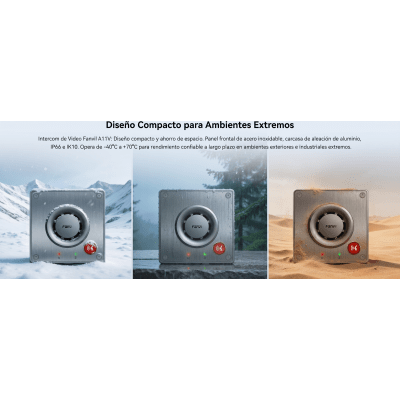 FANVIL - Video Intercom IP para Exterior / Cámara 4 Megapixel (1080p) / HDR e Iluminación IR / Altavoz 5W y Doble Micrófono con Reducción de Ruido / Panel Acero Inoxidable y Cuerpo Aluminio / IP66 e IK10 / PoE+ / 2 Líneas SIP
