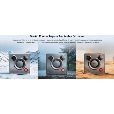 FANVIL - Video Intercom IP para Exterior / Cámara 4 Megapixel (1080p) / HDR e Iluminación IR / Altavoz 5W y Doble Micrófono con Reducción de Ruido / Panel Acero Inoxidable y Cuerpo Aluminio / IP66 e IK10 / PoE+ / 2 Líneas SIP