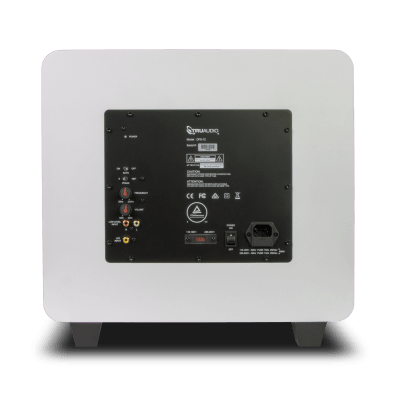 TRUAUDIO - Subwoofer Activo / 10 Pulgadas / 300W RMS / Down-Firing / Recinto Sellado / Crossover Ajustable 33-200 Hz / Acabado Blanco Mate