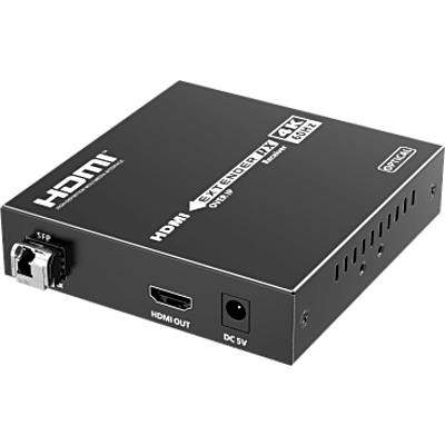 EPCOM TITANIUM - Receptor HDMI sobre IP | 4K60Hz | Fibra Óptica 40 km (24.85 mi) | 18 Gbps | HDMI 2.0 | HDCP 1.4/2.2 | IR | Protección ESD