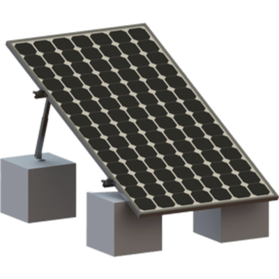 EPCOM POWERLINE - Montaje para Panel Solar, Riel "8" de 1400mm para Módulos con Espesor de 35mm, Velocidad de Viento Máx. 136km/h (20° a 45°)