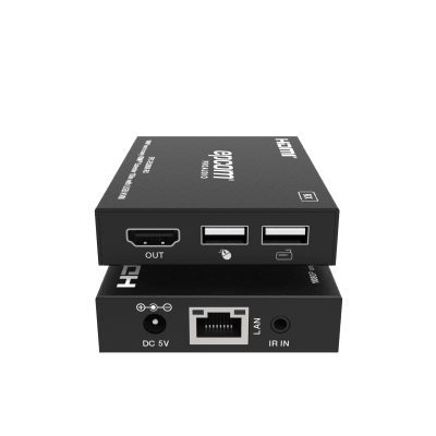 EPCOM PROAUDIO - Extensor HDMI con KVM | Sobre IP | Transmisión hasta 150m | Cat5e/6 | HDCP 1.4 | 1080p | Control IR | Compatible con Switch 1G