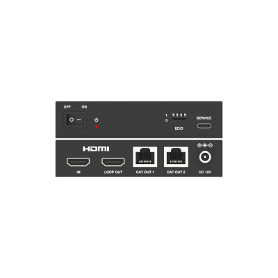 EPCOM PROAUDIO - Splitter HDMI 1x2 | 4K@60Hz a 60m | 4K@30Hz a 70m | Cable Cat6 | EDID | HDCP 2.2 | Salida Loop