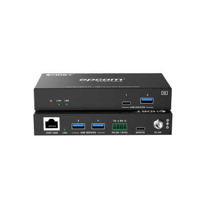 EPCOM PROAUDIO - Extensor USB 3.2 Gen 1 | 100 m | Cable CAT6a | Velocidad 5 Gbps | Puertos USB-C y USB-A | PoC Bidireccional 24V | Compatible Con Dispositivos USB Variados
