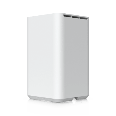UBIQUITI - NAS Compacto de Escritorio / 2 Bahías 3.5" SATA / Puerto 2.5 GbE / USB-C 5 Gbps / PoE++ 60 W / Pantalla LCD 1.47"