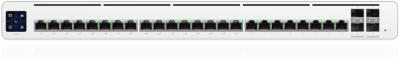 UBIQUITI - UISP Switch Pro – Switch PoE de 220 W (27 V) con 24 Puertos GbE, 16 Puertos PoE Pasivo 27 V y 4 Puertos SFP+ 10G