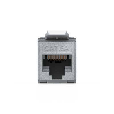 UBIQUITI - Keystone Jack Cat6A Tipo Toolless para Terminación sin Herramientas, Instalación Snap-In en Patch Panel, Paquete con 12 Piezas