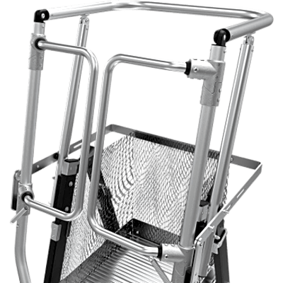 LITTLE GIANT LADDER SYSTEMS - Escalera con Jaula de Seguridad de 5-9 ft (1.5-2.74 m)/ Tipo IAA / Capacidad 375 lbs (170 kg) / Control de Descenso.