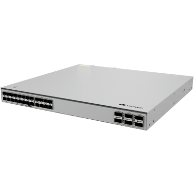 HUAWEI - Switch 10GE Core / 24 Puertos 10GE SFP+ / 6 Puertos 100GE QSFP28 / Switching 1680 Gbps / Forwarding 1250 Mpps / iStack / Gestión Cloud / SME