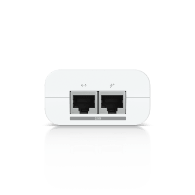 UBIQUITI - Adaptador PoE+ 2.5G / hasta 30 W / 48V 0.65A / (2) Puertos RJ45 MultiGigabit 2.5G / Salida PoE+ / LED Indicador / Ideal para APs UniFi WiFi 7 / / Protección contra Sobretensiones