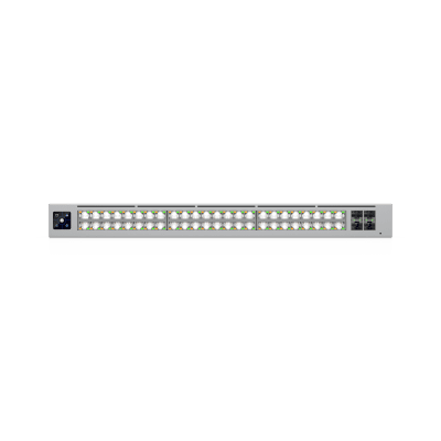 UBIQUITI - Switch Empresarial Etherlighting™ ECS-48S-PoE Capa 3 de 48 Puertos PoE+++ (16 x 10 GbE + 32 x 2.5 GbE), 4 SFP28 25G + 2 QSFP28 100G Stacking, Alta Disponibilidad