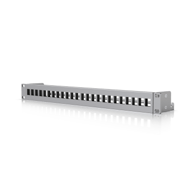 UBIQUITI - UACC Rack Patch Panel Blank 24 Puertos - Panel Patch Keystone 1U con Barra de Gestión de Cables y Estética Uniforme