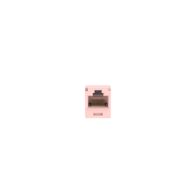 PANDUIT - Conector Jack RJ45 Estilo TG, Mini-Com, Categoría 6A, de 8 Posiciones y 8 Cables, Color Rosa
