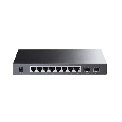 TP-LINK - Switch PoE JetStream SDN Administrable 8 puertos 10/100/1000 Mbps + 2 puertos SFP, 8 puertos PoE, 61W, administración centralizada OMADA SDN